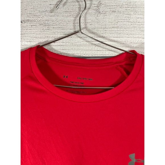 Under Armour - Men's Red Tech Light weight Athletic T-Shirt - Size XXL - Picture 2 of 5